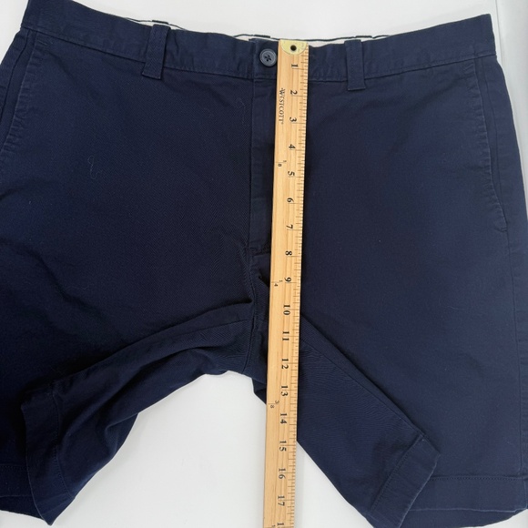 J Crew Shorts Men 35 Blue Chino Walking 9" Inseam Casual Stretch Flat Front - Picture 8 of 10